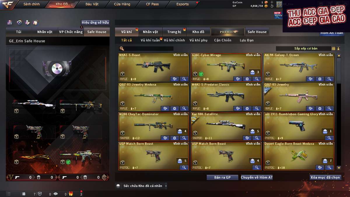 shop acc cf uy tin gia re